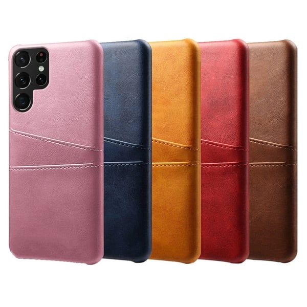 Dual Card Etui Samsung Galaxy S22 Ultra - Oransje