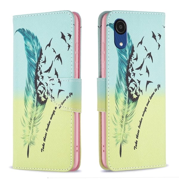 Wonderland Samsung Galaxy A03 Core Flippetui - Fjør og Fugler