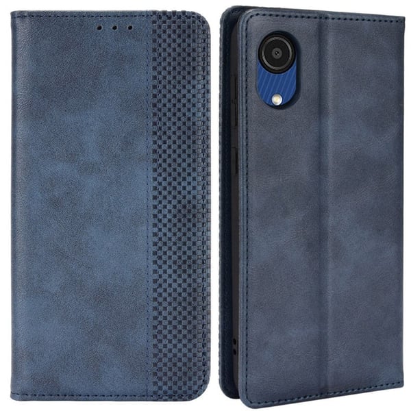 Bofink Vintage Samsung Galaxy A03 Core Læder Etui - Blå