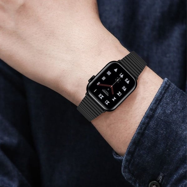 Apple Watch (41 mm) klokkerem i rustfritt stål med dobbel spenne - Svart