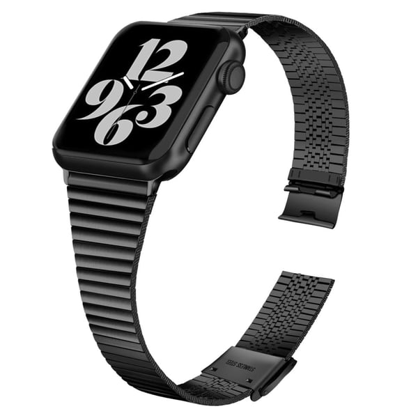 Apple Watch (41 mm) klokkerem i rustfritt stål med dobbel spenne - Svart
