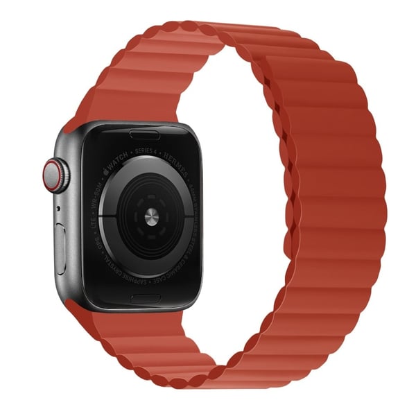 Apple Watch (45 mm) tofarget klokkerem i silikon - Rød