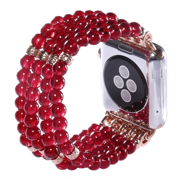 Apple Watch (41 mm) 4-raders klokkerem i perlestil - Rød