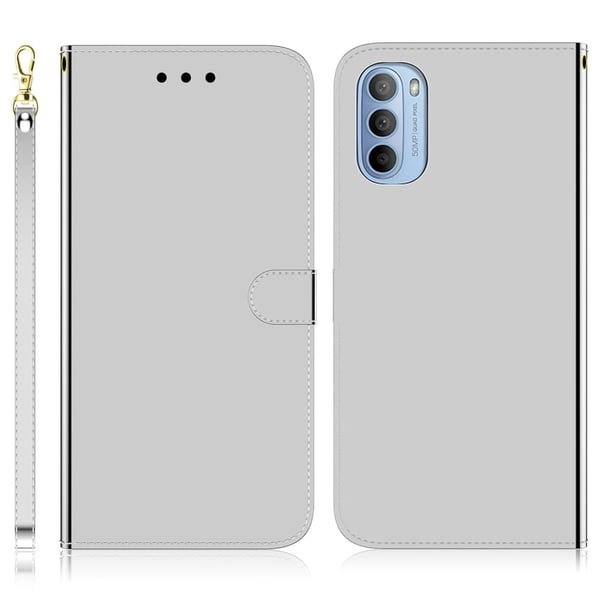 Mirror Motorola Moto G41 / G31 Flippetui - Sølv