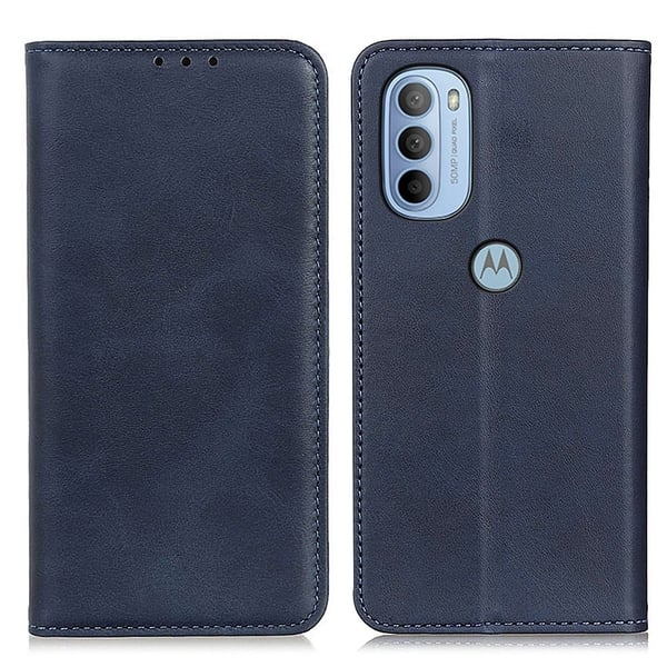 Flip Etui med Pung i Ekte Lær til Motorola Moto G41 / G31 - Blå