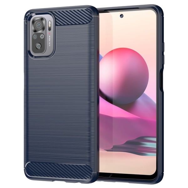 Carbon Flex Suojakotelo Xiaomi Redmi Note 10S / Note 10 - Sininen