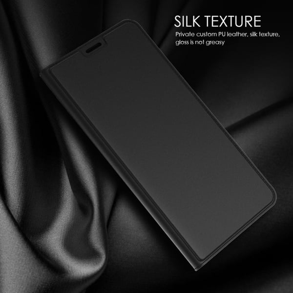 Glat og tyndt premium Sony Xperia 10 III Lite / Sony Xperia 10 III læderetui - Sort