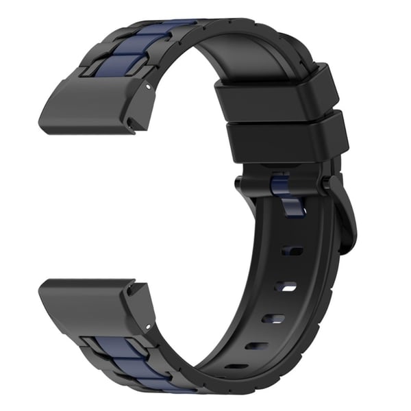 26 mm klockarmband i silikon för Garmin-klocka - Svart / Marinblå