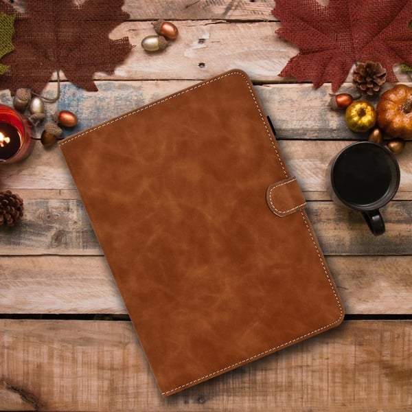 iPad Pro 11 (2021) / Air (2020) enkelt flip-etui i skinn - Brun