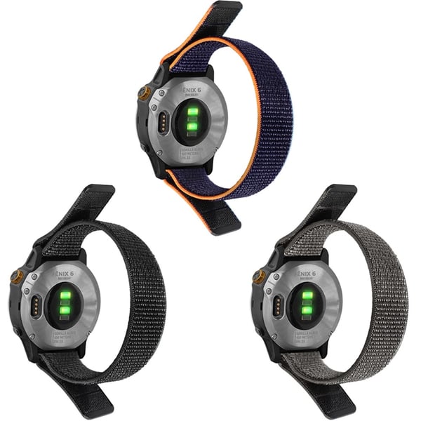 Garmin Fenix 6X urrem med løbegang i nylon - Sort