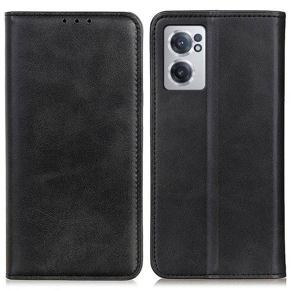OnePlus Nord CE 2 5G flip etui i ægte læder med pung – Sort