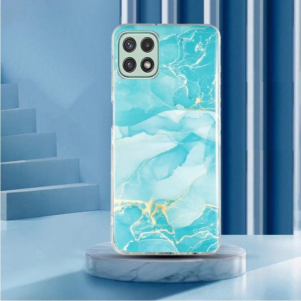 Marble Samsung Galaxy A22 5G Etui - Grøn