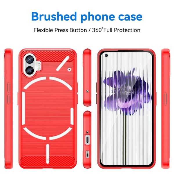 Carbon Flex Etui Nothing Phone (1) - Rød