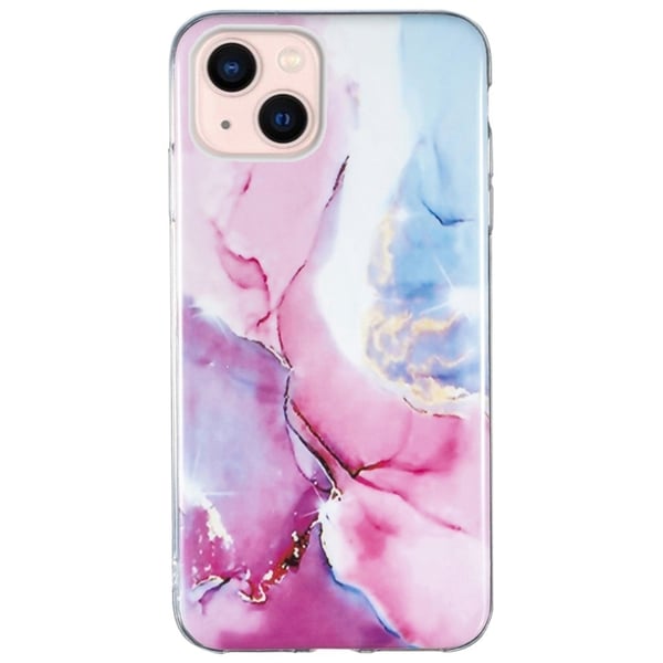 Marble iPhone 13 Suojakotelo - Pinkki / Sininen