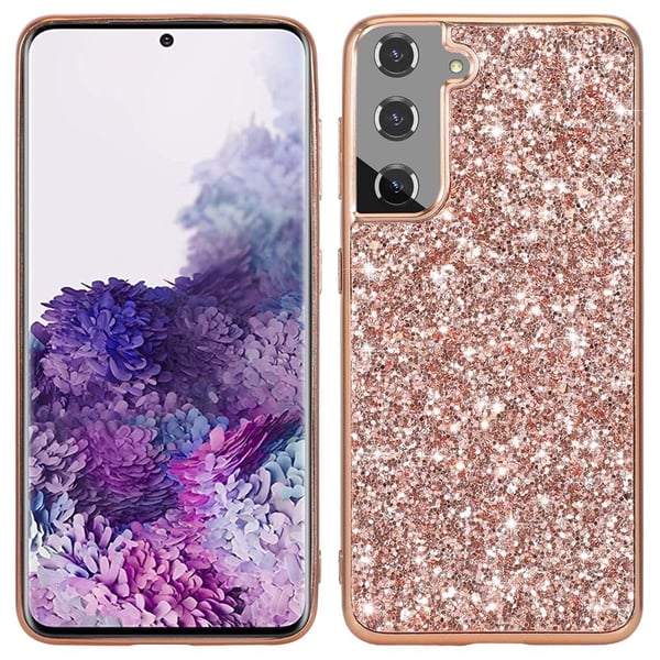 Glitter Samsung Galaxy S22 Plus cover - Lyserød