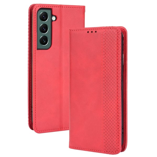 Bofink Vintage Samsung Galaxy S22 Plus Nahkakotelo - Punainen