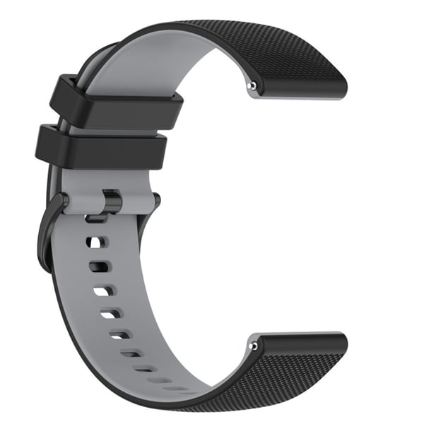 20mm silikoninen kellohihna Garmin-kelloon - Musta / Harmaa