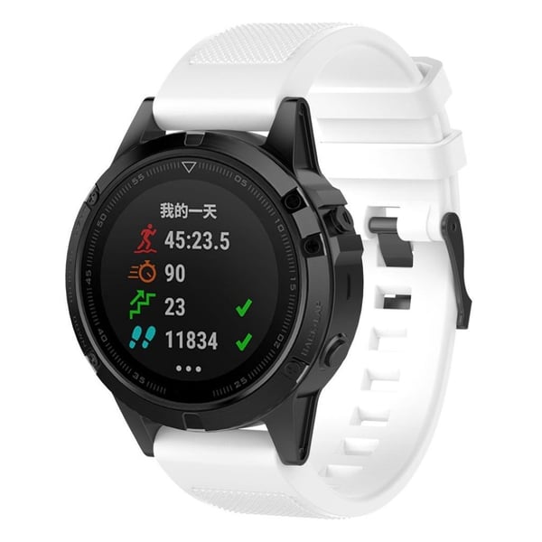 Garmin Approach S60 erstatnings urrem i silikone med Twill tekstur - Hvid Garmin Approach S60 erstatnings urrem i silikone med Twill tekstur - Hvid