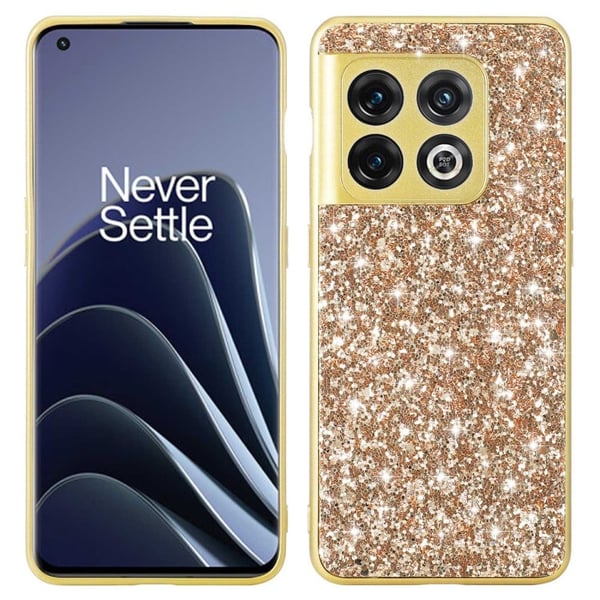 Glitter OnePlus 10 Pro Etui - Guld