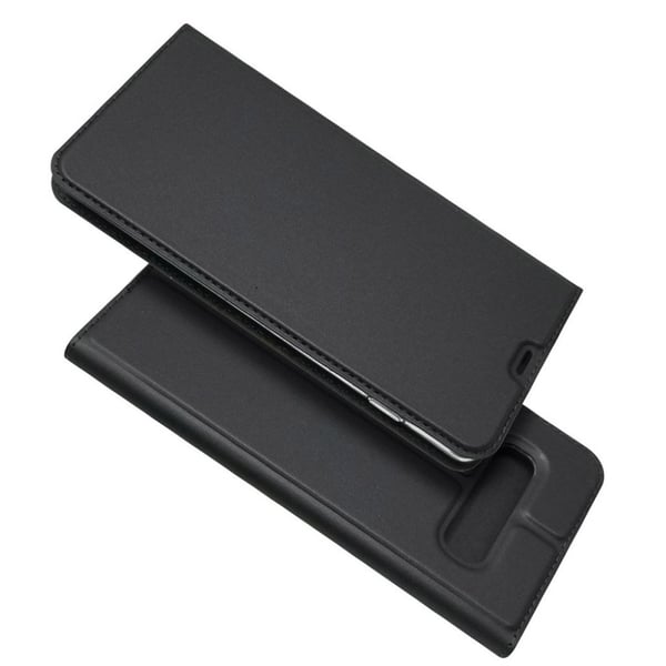 Samsung Galaxy S10 Plus absorberings læderetui - Sort Samsung Galaxy S10 Plus absorberings læderetui - Sort