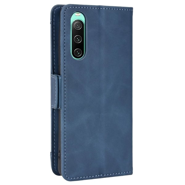 Moderne Sony Xperia 10 IV læderetui med pung - Blå