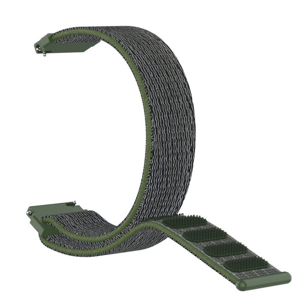 Garmin Forerunner 245 nylon borrelås watch band - Grå / Army Grønn