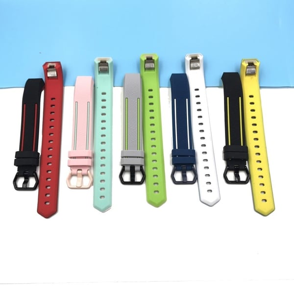 Fitbit Alta erstatnings urrem i silikone med to farvet design - Rød/Sort