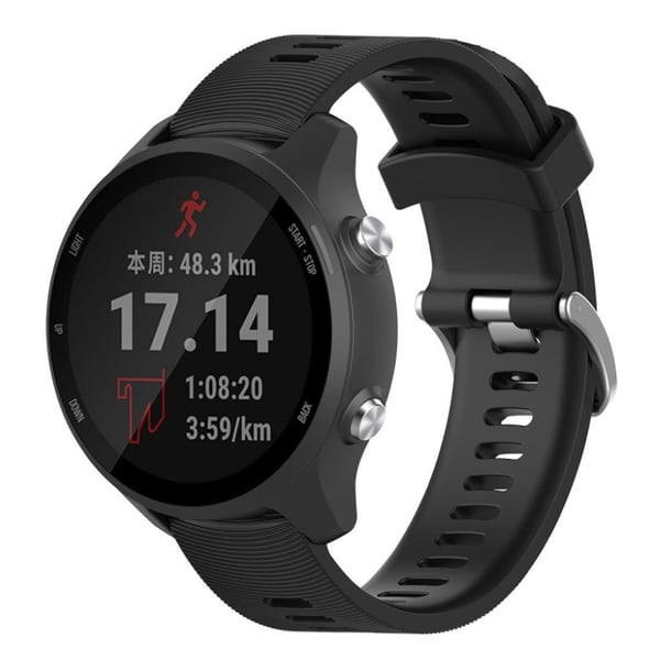 Garmin Forerunner 245 Silikon Klokkereim - Svart