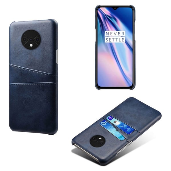 Dual Card OnePlus 7T etui - Mørkeblå Dual Card OnePlus 7T etui - Mørkeblå