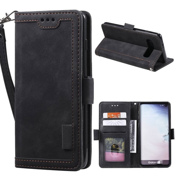 Surburbian Samsung Galaxy S10 Plus flip etui - Sort Surburbian Samsung Galaxy S10 Plus flip etui - Sort