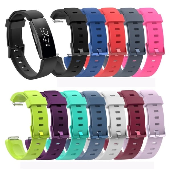 Fitbit Inspire / Inspire HR silikoneurrem - størrelse: S / sort