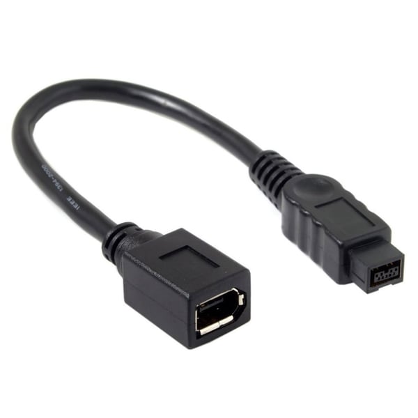 CY FW-012-BK 1394 kabel FireWire 400-to-800 Adapter kabel - Sort