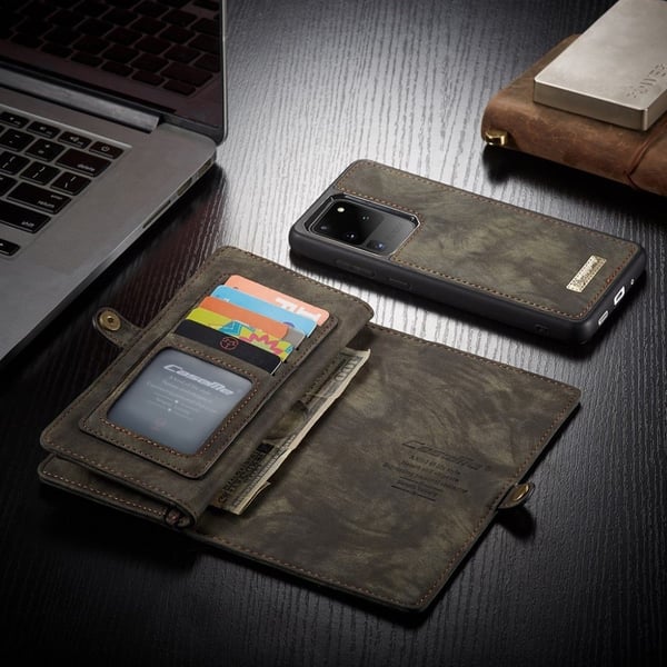 CaseMe Samsung Galaxy S20 Ultra Zipper Wallet Etui - Blå
