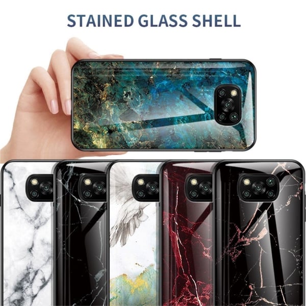 Fantasy Marble Xiaomi Poco X3 / X3 Nfc Deksel - Smaragd