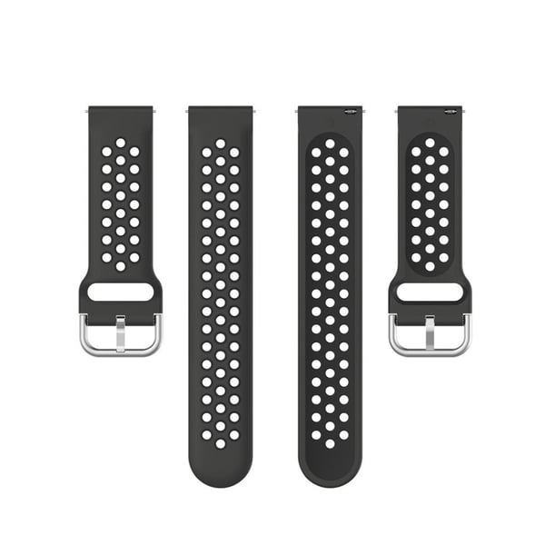 Samsung Galaxy Watch (46mm) / Gear S3 / Huawei Watch GT 2e / GT / GT 2 42mm / 46mm tofarvet silikone urrem - Sort