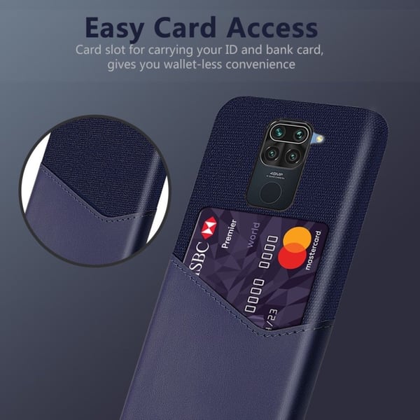 Bofink Xiaomi Redmi Note 9 Card Cover - Blå