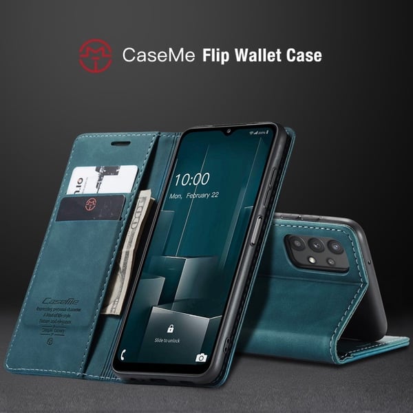 CaseMe Samsung Galaxy A32 5G Vintage Etui - Blå