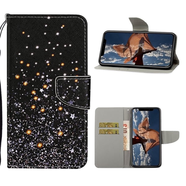 Wonderland iPhone 12 Pro Max Flippetui - Star og Glitter