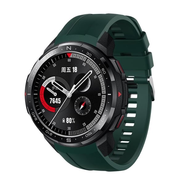 Honor Watch GS Pro silikonarmbånd - Svartgrønn