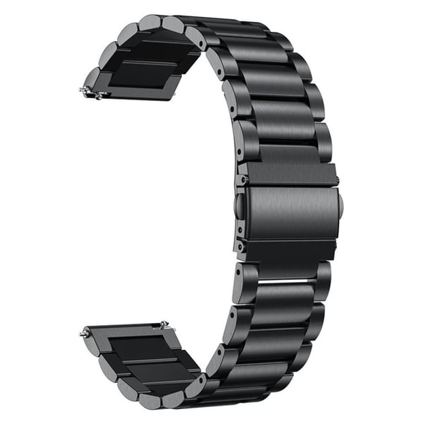 Huawei Watch GT2 42mm / Withings Steel HR (40mm) / Garmin Forerunner 245/245 Musikk / Venu / Polar Ignite rustfritt stål Klokkereim - Svart Huawei Watch GT2 42mm / Withings Steel HR (40mm) / Garmin Forerunner 245/245 Musikk / Venu / Polar Ignite rustfritt stål Klokkereim - Svart