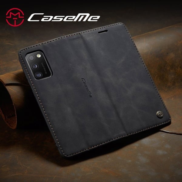 CaseMe Samsung Galaxy A41 Vintage Etui - Svart