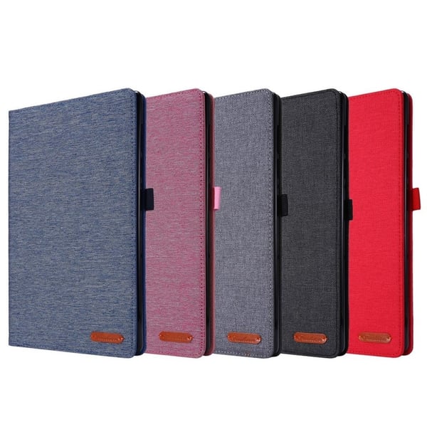 Lenovo Tab M10 FHD Plus Klut Theme Lær Etui - Rød
