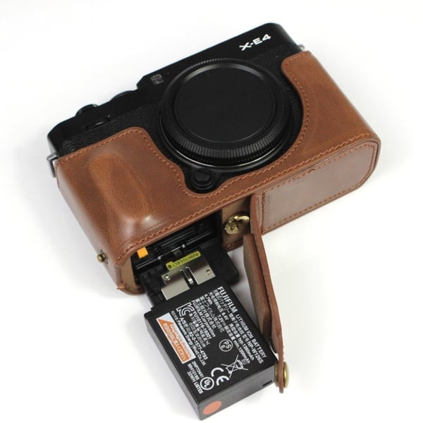 Fujifilm X-E4 läderfodral - Kaffe