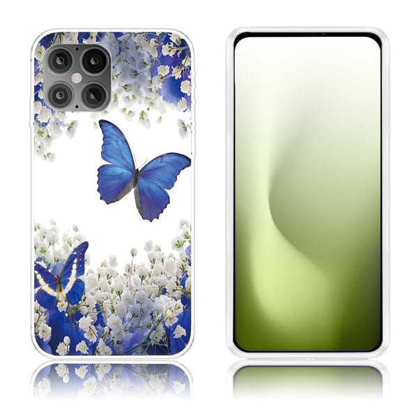 Butterfly iPhone 12 Pro / iPhone 12 Cover - Sininen Perhonen