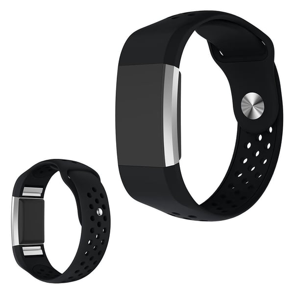 Silikoninen kellonauha Fitbit Charge 2:lle - Musta