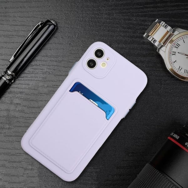 Kortholdercover til iPhone 12 - Lys Lilla