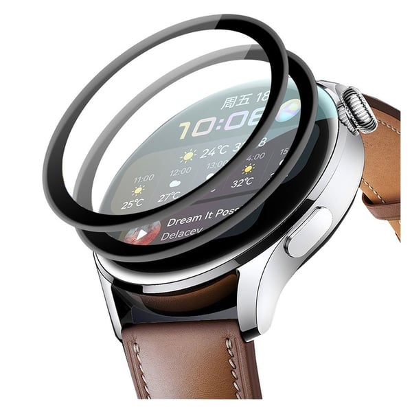 2 stk ENKAY Huawei Watch 3 3D buet kant + skjermbeskytter i herdet glass