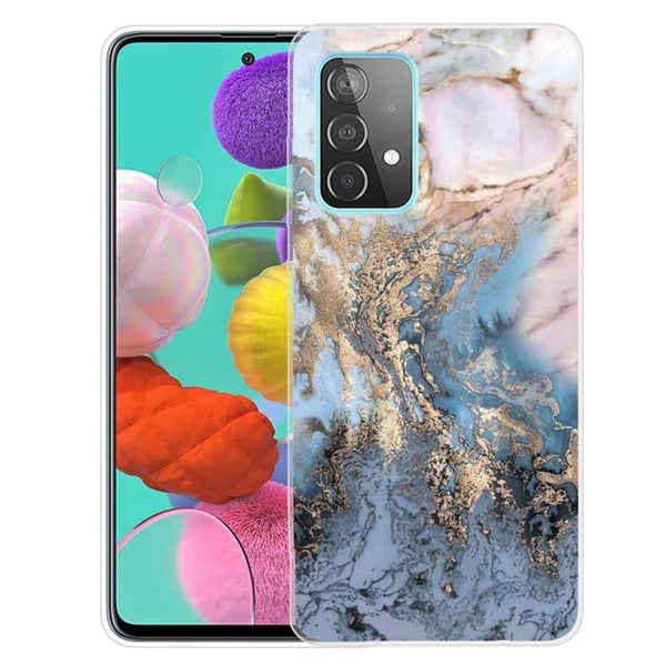 Marble Samsung Galaxy A53 5G Etui - Bluish Guld Marmor