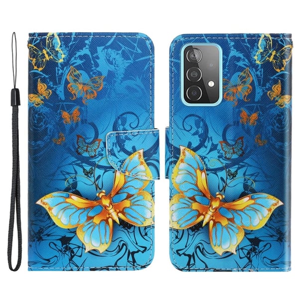 Wonderland Samsung Galaxy A53 5G Flippetui - Gylden Sommerfugl