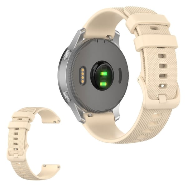 Silikoneurrem til Garmin- og Samsung-ure - Beige
